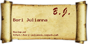 Bori Julianna névjegykártya